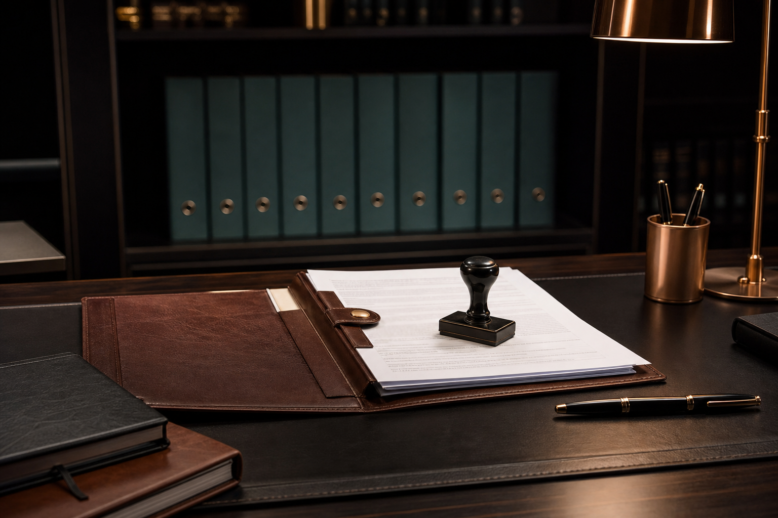 Evidence folders and desk materials for certification review