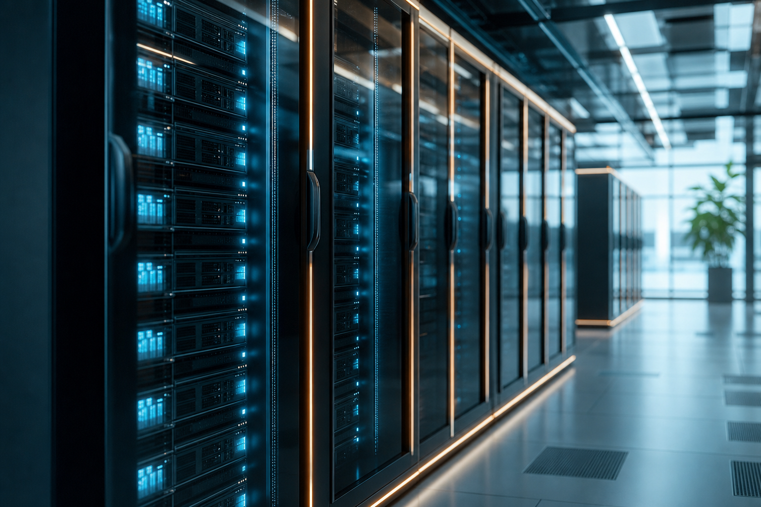 Secure data hall with modern server infrastructure